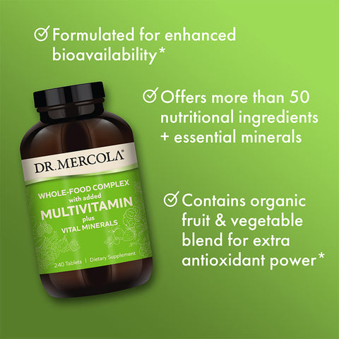 Whole-Food Multivitamin med Mineraler - 240 kapsler