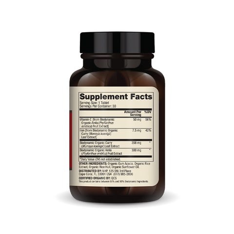 Biodynamic® Iron from Organic Curry - Jerntilskudd - 30 kapsler