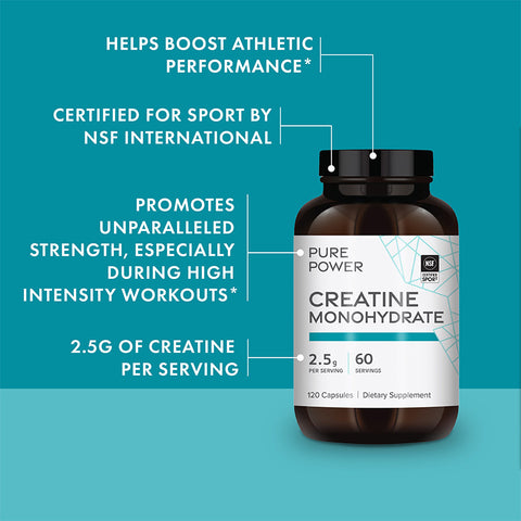 Pure Power Creatine Monohydrate - Kapsler - 60 porsjoner