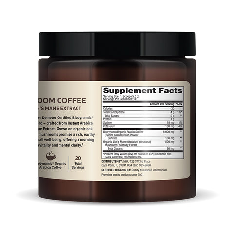 Biodynamic® Organic Mushroom Instant Coffee - 110 gram