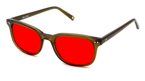 Cedar - Olive ramme - Oransje linse
