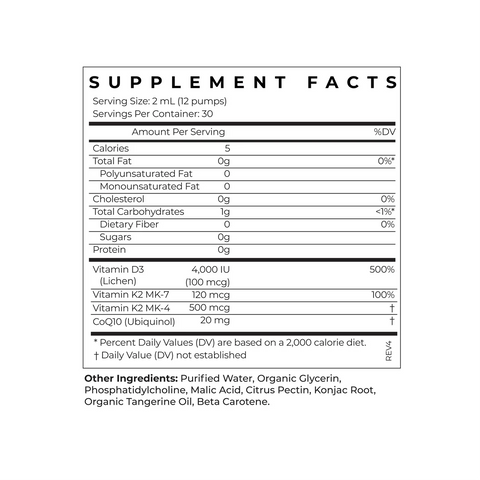 Vitamin D3 + K2 + COQ10 - 60ml