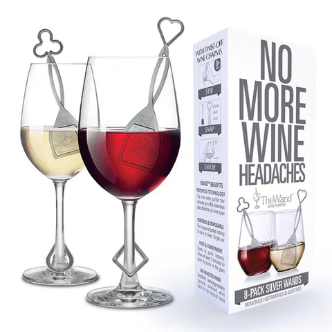 The Wand - 8-Pack Silver - Fjern histaminer og sulfitter fra vin
