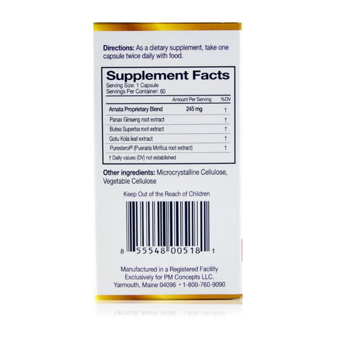 Pueraria Mirifica Plus for Menn - Støtte for prostata - for 30 dager - 60 kapsler