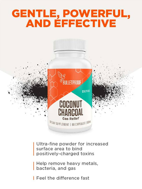 Coconut Charcoal - Aktivert Kull - 90 kapsler
