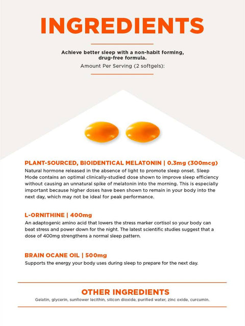 Sleep Mode Melatonin - 60 softgels