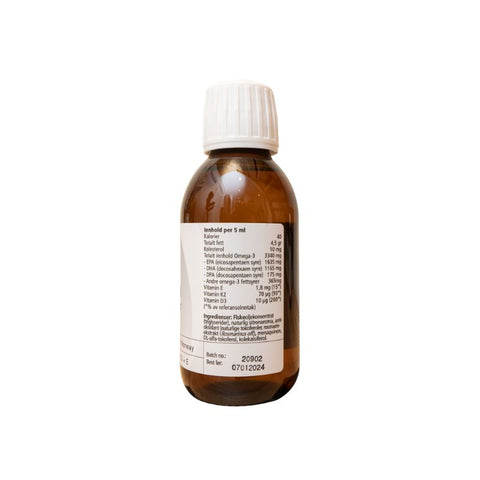 Flytende Høykonsentrert Omega 3 med D3+K2+E - 150ml