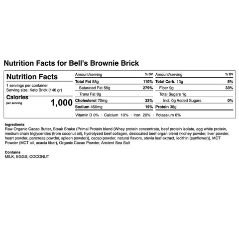 Bell's Brownie Batter Bricks - Brick med organmat - 146g