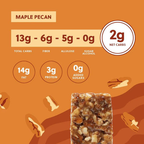 Maple Pecan - Keto Bars - 8 Bars