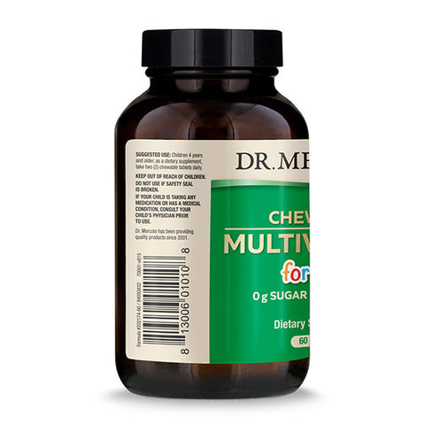 Tyggbar multivitamin for barn - Uten sukker - 60 tabletter