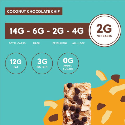 Coconut Chocolate Chip - Keto Bar - 8 Barer