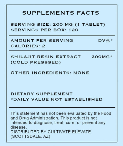 Shilajit - Cold Pressed Extract Tablets - 120 tabletter