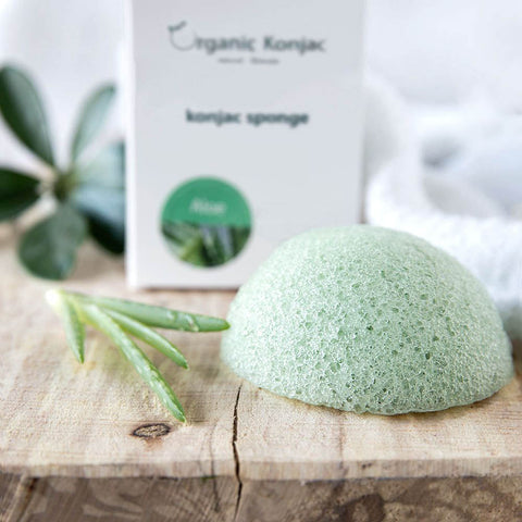 Konjac ansiktssvamp aloe vera – i bruk