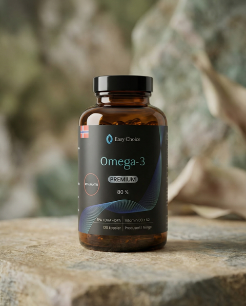 Easy Choice Omega 3 Premium + Astaxantin – 120 kapsler