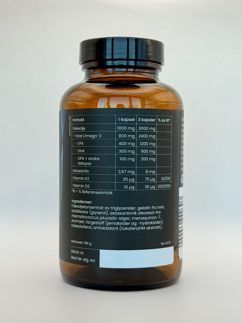 Easy Choice Omega 3 Premium + Astaxantin – næringsinnhold