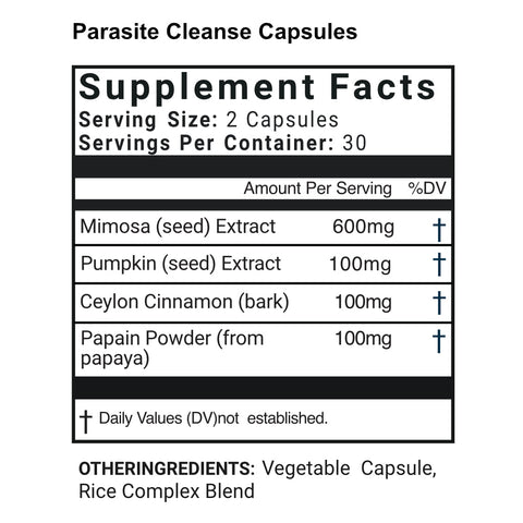 Parasite Cleanse – næringsinnhold