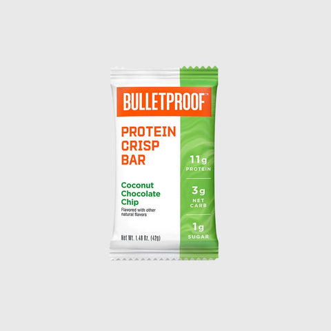 Bulletproof Coconut Chocolate Chip Protein Crisp Bar, 12-pack