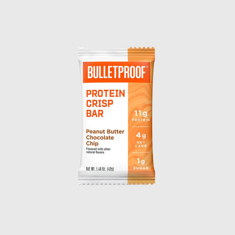 Bulletproof Peanut Butter Chocolate Chip Protein Crisp Bar, 12-pack