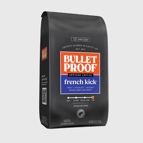Bulletproof French Kick kaffe, hele bønner, mørk brenning
