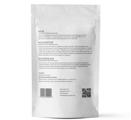 Superstate Kollagen Protein 300g - Premium kollagen av gressforet storfe