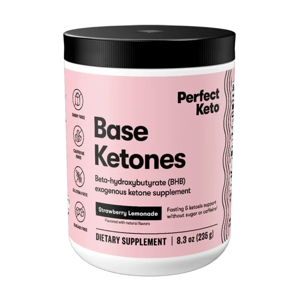 Perfect Keto - BHB Ketoner Drink Mix - Strawberry Lemonde - 235g