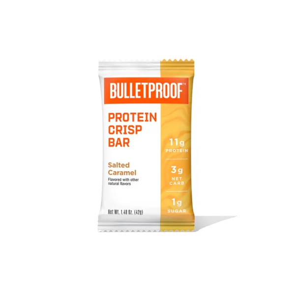 Bulletproof - Protein Crisp Bar - Salted Caramel Crisp Bar - Proteinbar - 12 barer