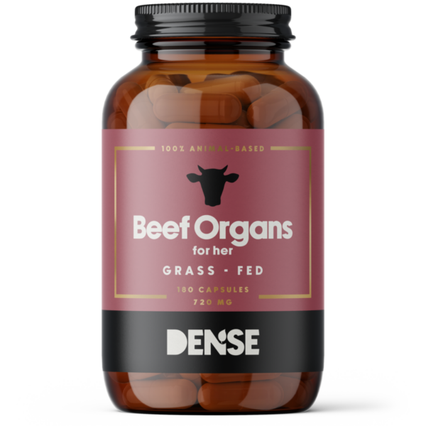 DENSE - Beef Organs for Her - Gressforet organtilskudd - 180 kapsler