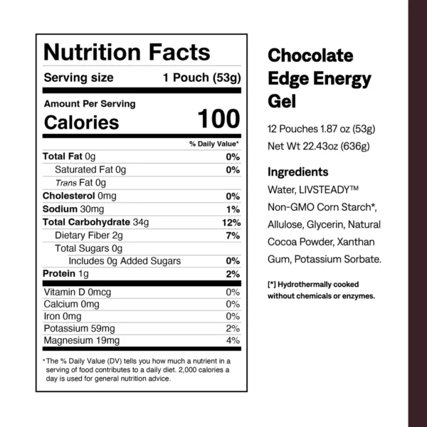 UCAN - Edge Energy Gel - Chocolate - 12 pack - Image 2