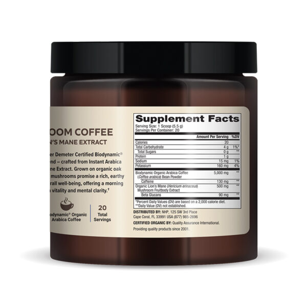 Dr. Mercola - Biodynamic® Organic Mushroom Instant Coffee - 110 gram - Image 2