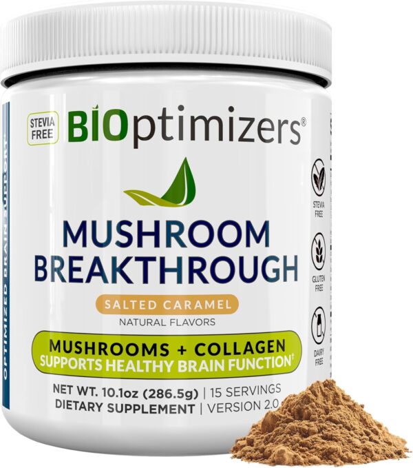 BIOptimizers Mushroom Breakthrough - Salted Caramel - 15 porsjoner
