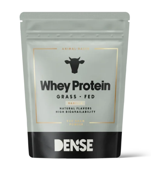 DENSE - Whey Protein - Vanilla - Proteinpulver fra gressforet storfe - 500g