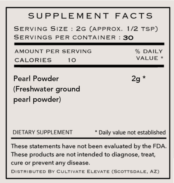 Cultivate Elevate - Pearl Powder - 60 grams - Image 2